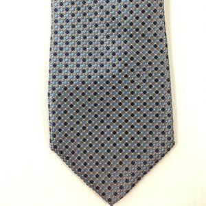 Tommy Hilfiger Mens Tie 3 in W x L 59 Silk Blue Silver Gray 2 toned Keeper